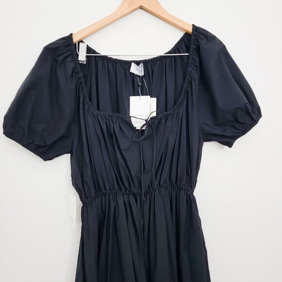 Matteau Drawcord Midi Dress in Black 3 6 NWT - Picture 3 of 9